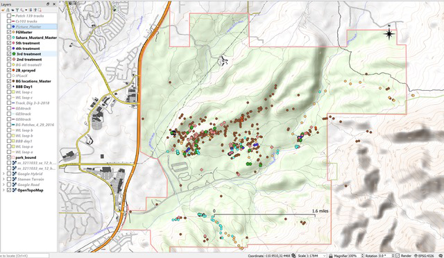 Map of the Catalina State Park Buffel Slayers activities